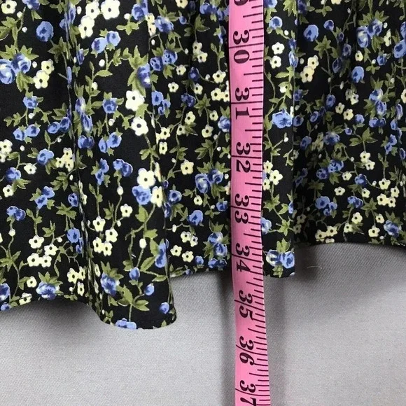 Tuckernuck Hyacinth House Quinn Dress Size XS Black Floral Short Sleeve Tiered - Picture 15 of 16